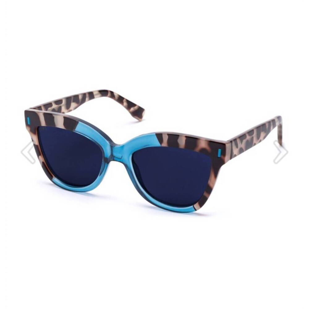 NEW TIWI women's maui cat eye sunglasses in tortoise/blue